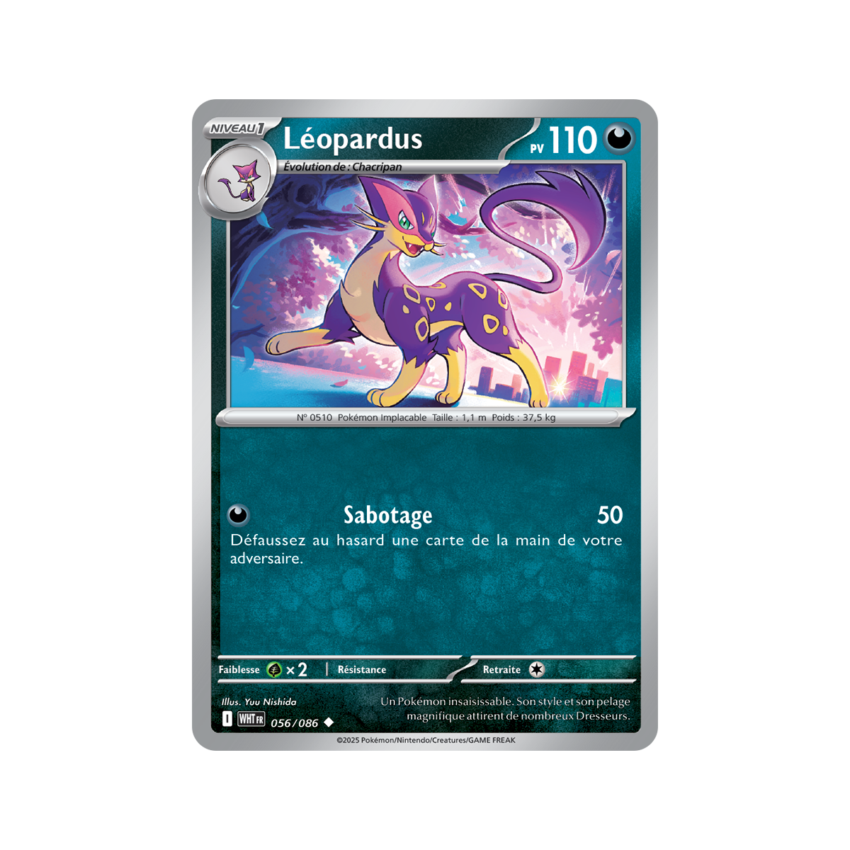 Leopardus – Reverse Pokéball 56/86 – Scharlachrot und Lila 10,5 Weiße Flamme