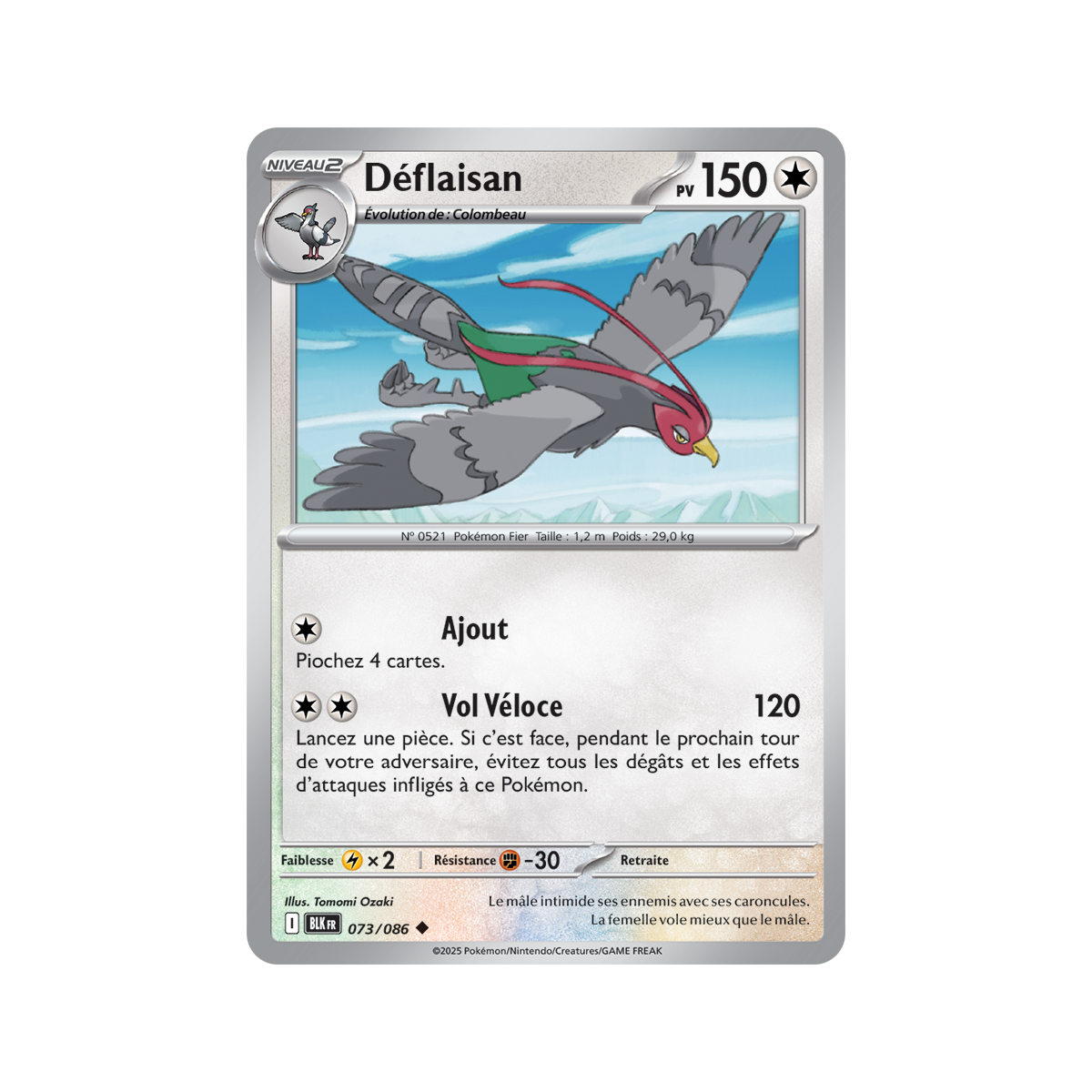Déflaisan – Reverse Pokéball 73/86 – Scharlachrot und Lila 10,5 Schwarzer Blitz