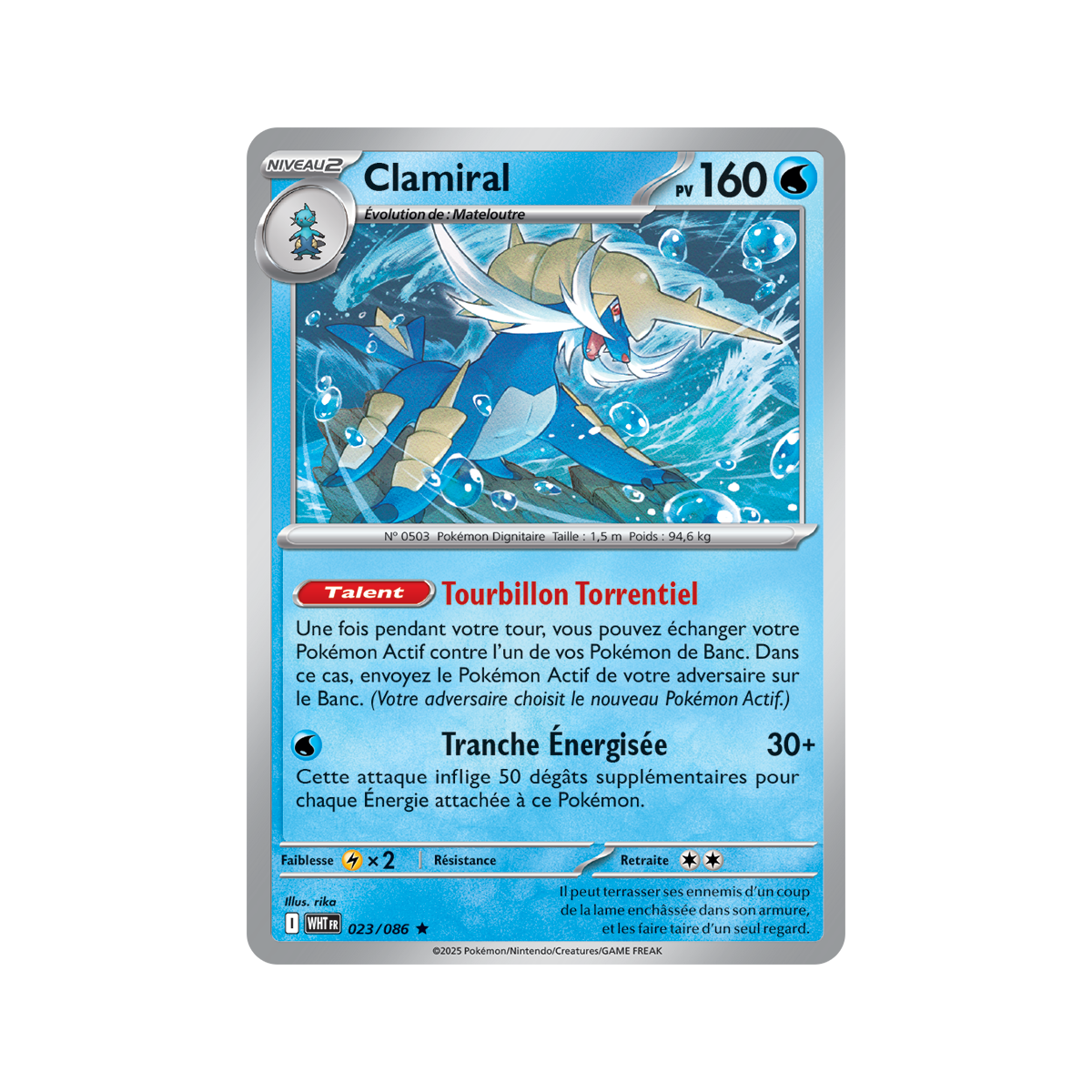 Clamiral – Holo Rare 23/86 – Scharlachrot und Lila 10,5 Weiße Flamme