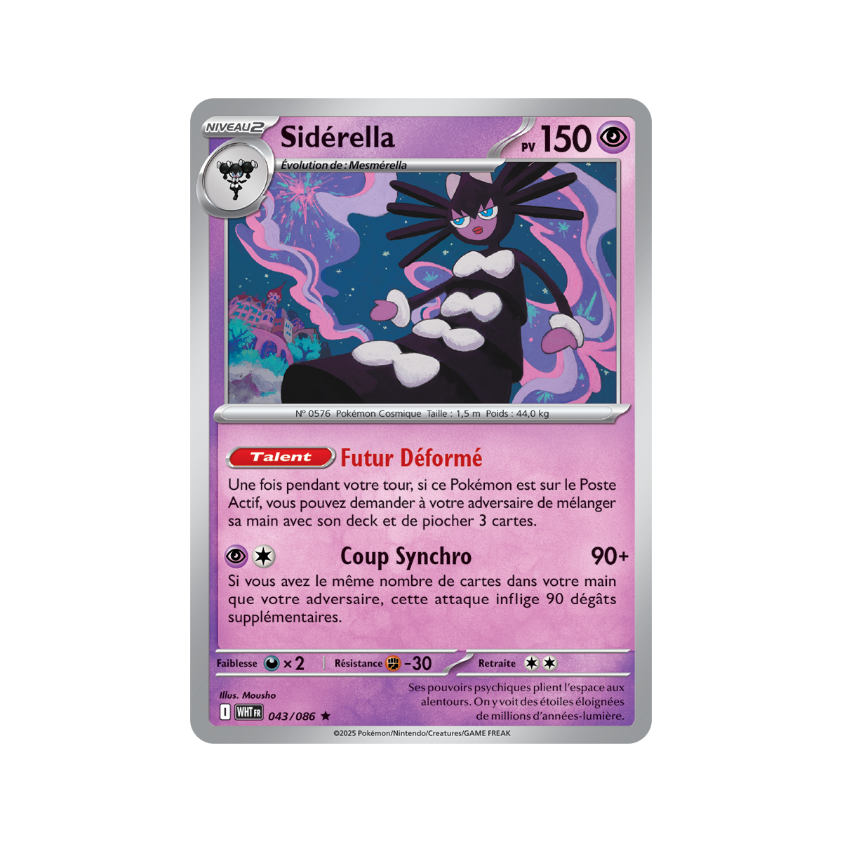 Siderella – Rückseite 43/86 – Scharlachrot und Violett 10,5 Weiße Flamme