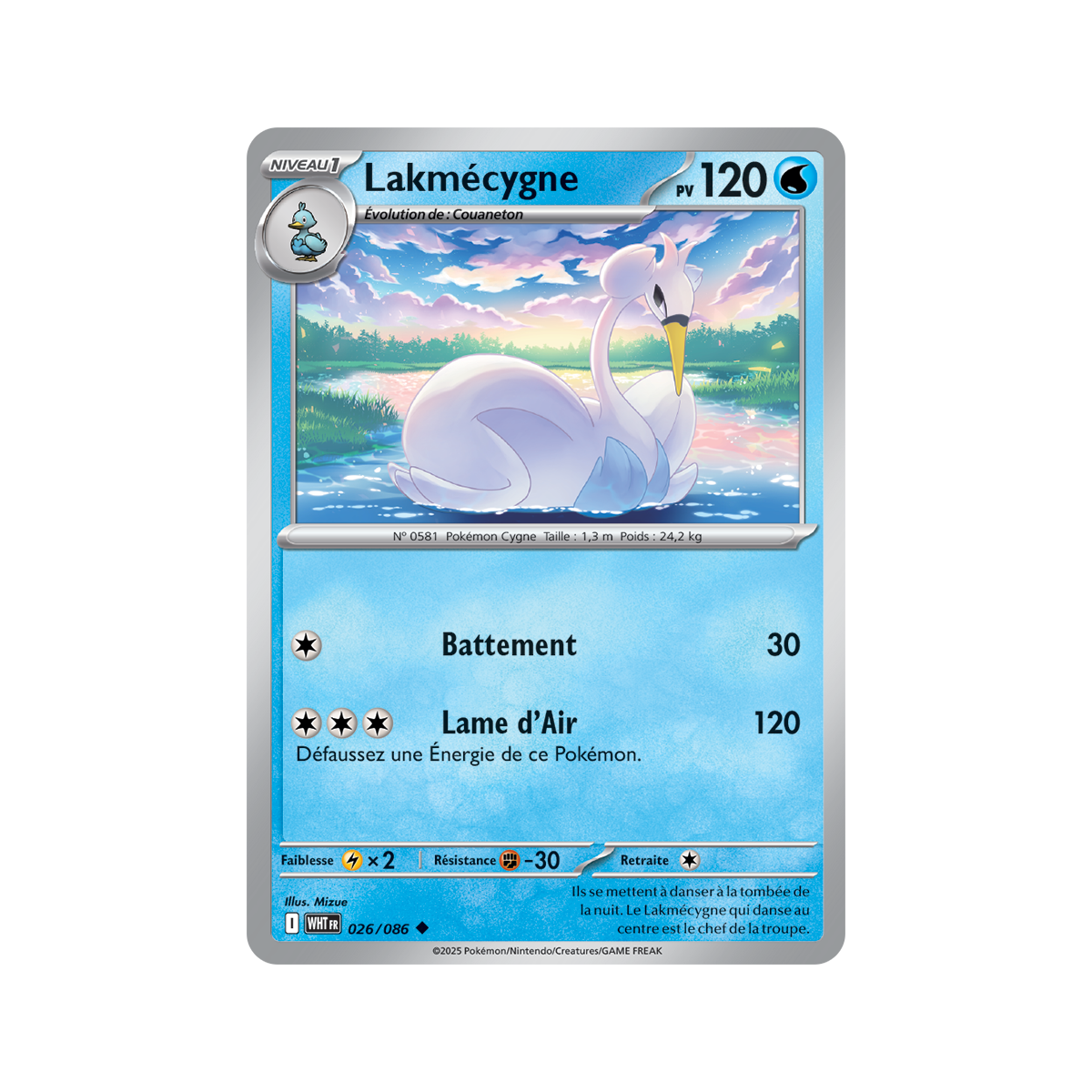 Lakmécygne – Rückseite 26/86 – Scharlachrot und Violett 10,5 Weiße Flamme
