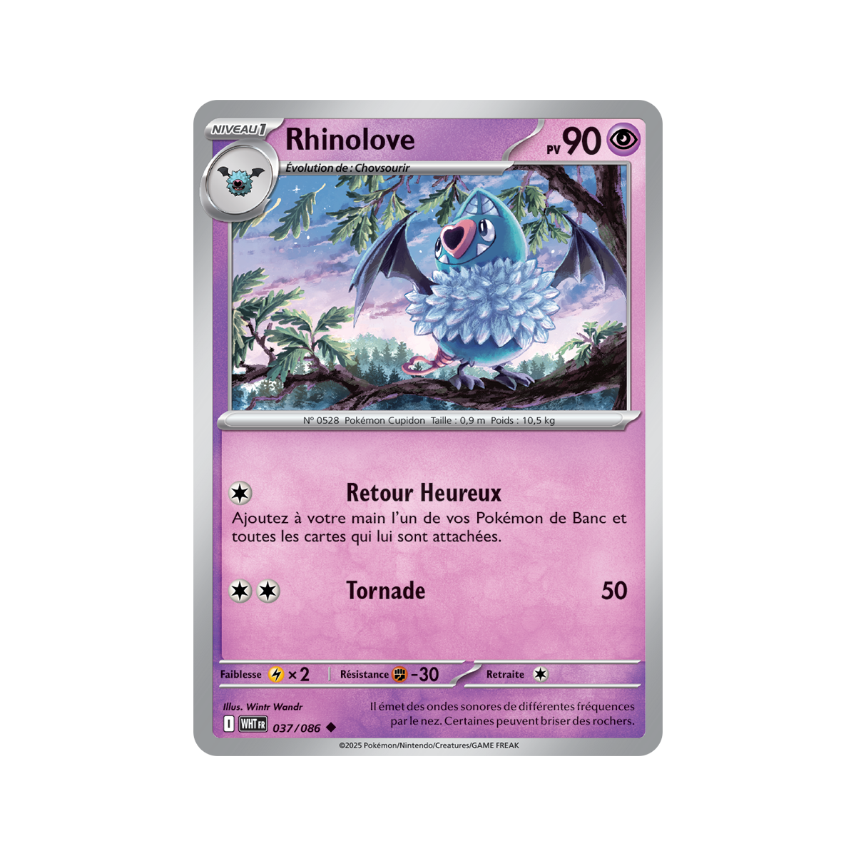 Rhinolove – Rückseite 37/86 – Scharlachrot und Violett 10,5 Weiße Flamme