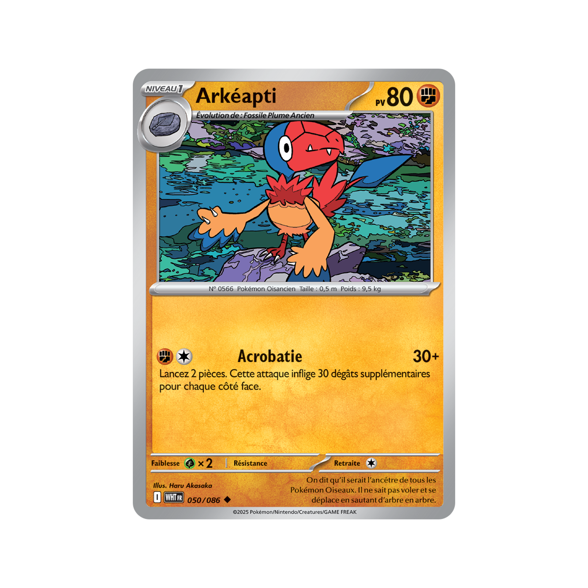 Arkéapti – Reverse 50/86 – Scharlachrot und Violett 10,5 Weiße Flamme