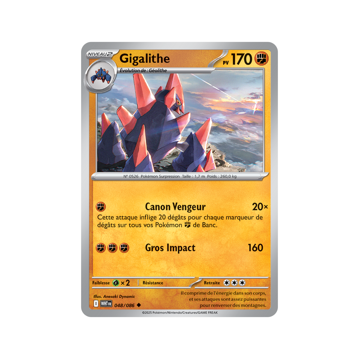 Gigalith – Ungewöhnlich 48/86 – Scharlachrot und Lila 10,5 Weiße Flamme