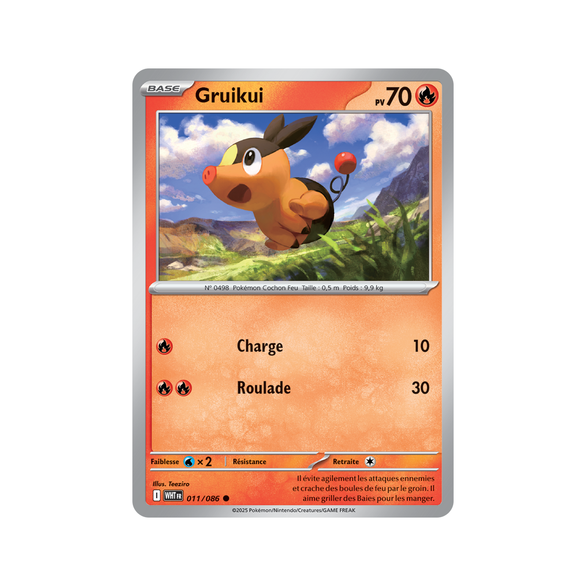Gruikui – Common 11/86 – Scharlachrot und Lila 10,5 Weiße Flamme