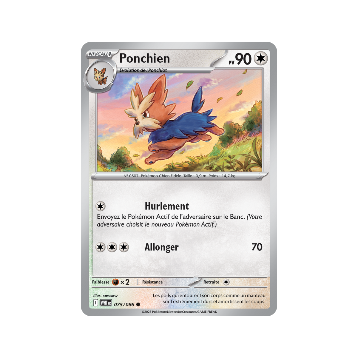 Ponchien - Commune 75/86 - Scharlachrot und Violett 10,5 Weiße Flamme