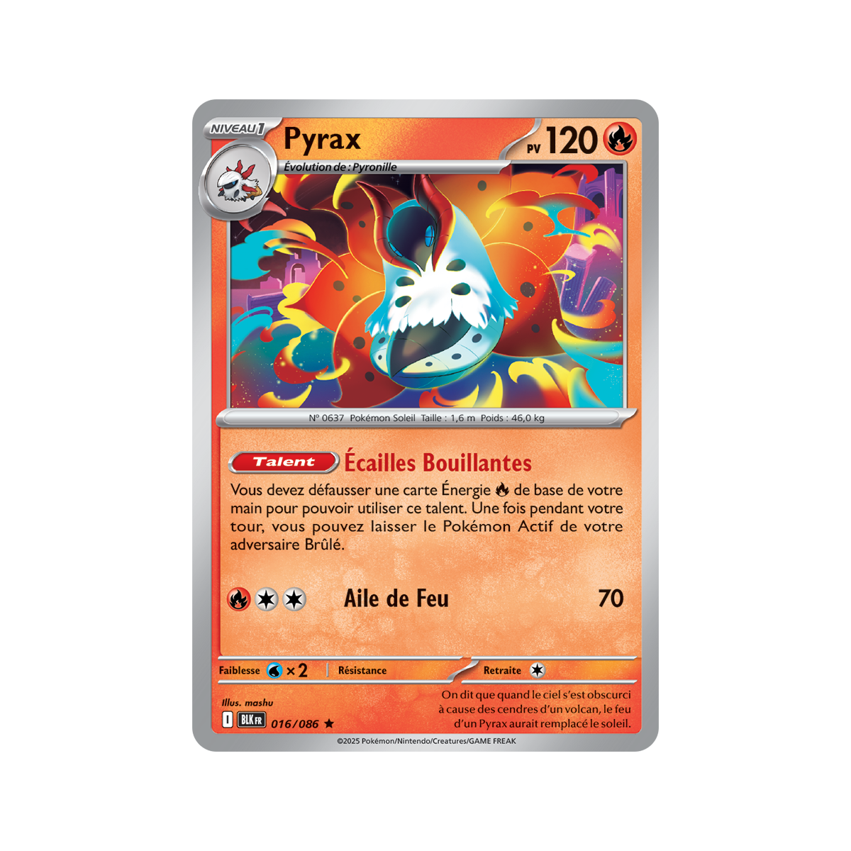Pyrax – Holo Rare 16/86 – Scharlachrot und Lila 10,5 Schwarzer Blitz
