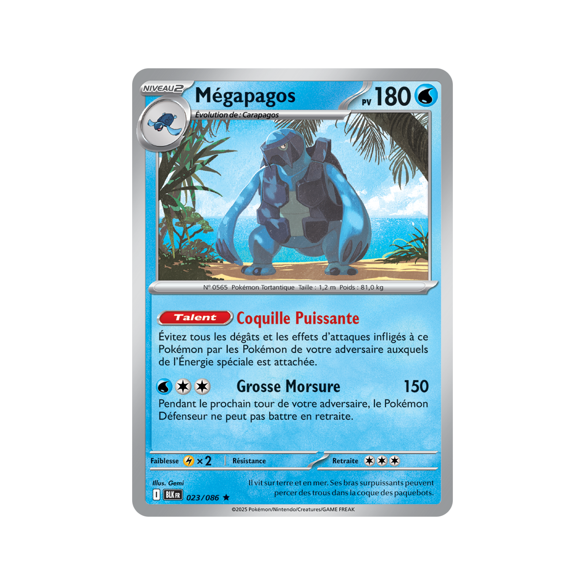 Megapagos – Holo Rare 23/86 – Scharlachrot und Lila 10,5 Schwarzer Blitz