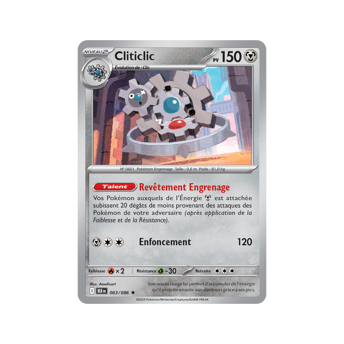 Cliticlic – Rückseite 63/86 – Scharlachrot und Lila 10,5 Black Lightning