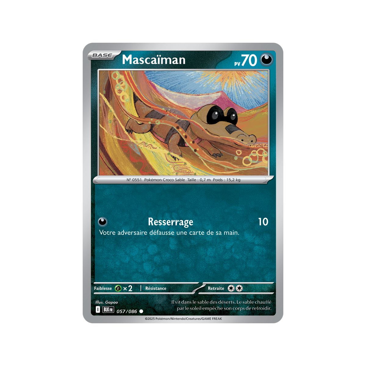 Mascaïman – Rückseite 57/86 – Scharlachrot und Violett 10,5 Black Lightning