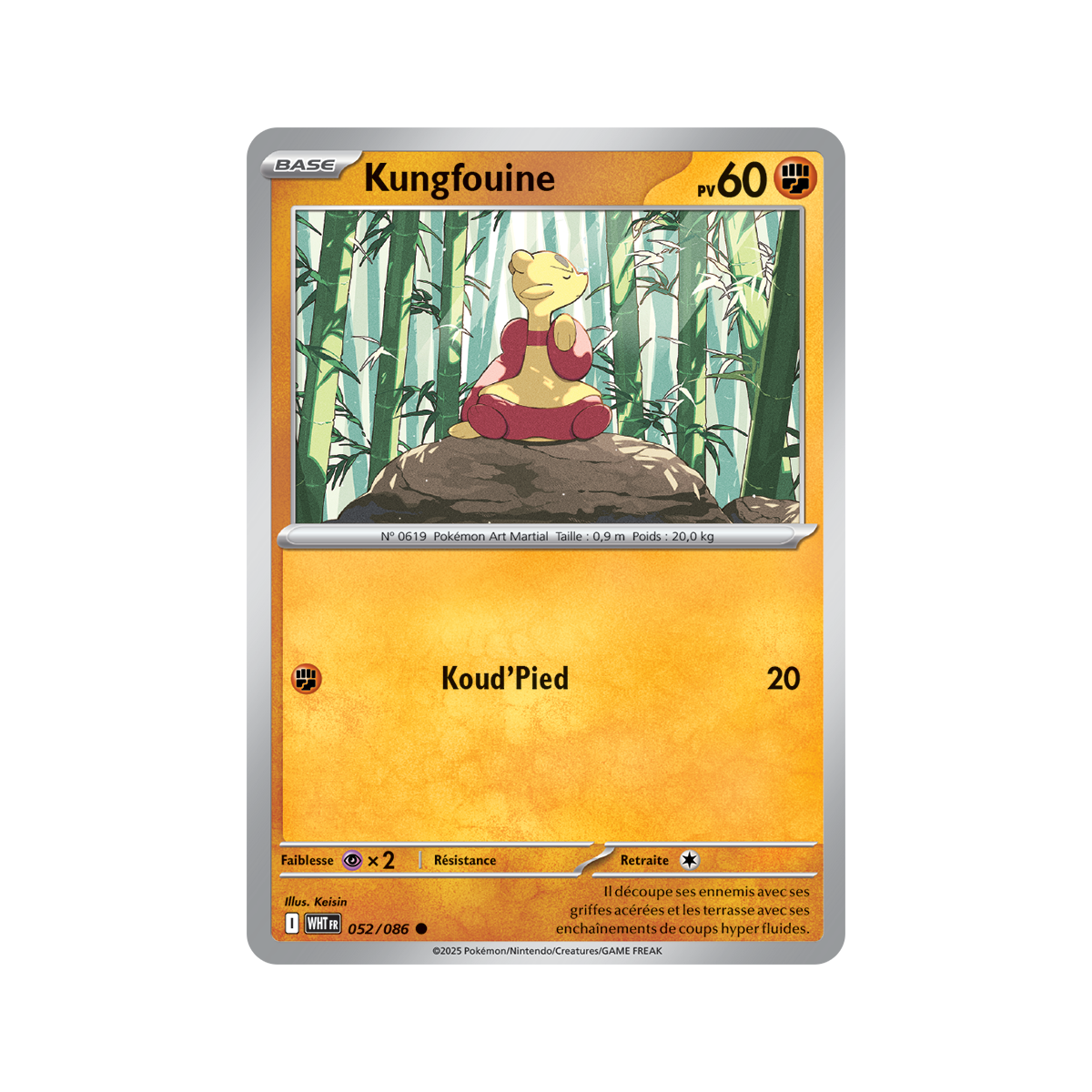 Kungfouine – Reverse Pokéball 52/86 – Scharlachrot und Lila 10,5 Weiße Flamme