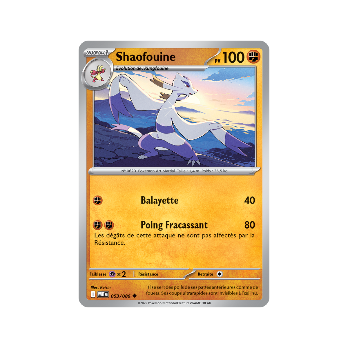 Shaofouine – Reverse Pokéball 53/86 – Scharlachrot und Lila 10,5 Weiße Flamme