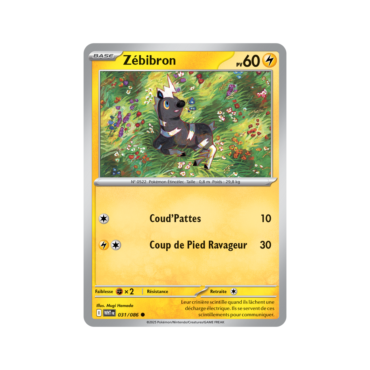 Zébibron – Reverse Pokéball 31/86 – Scharlachrot und Lila 10,5 Weiße Flamme