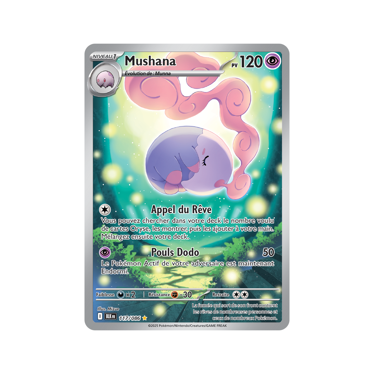 Mushana – Seltene Illustration 117/86 – Scharlachrot und Lila 10,5 Schwarzer Blitz
