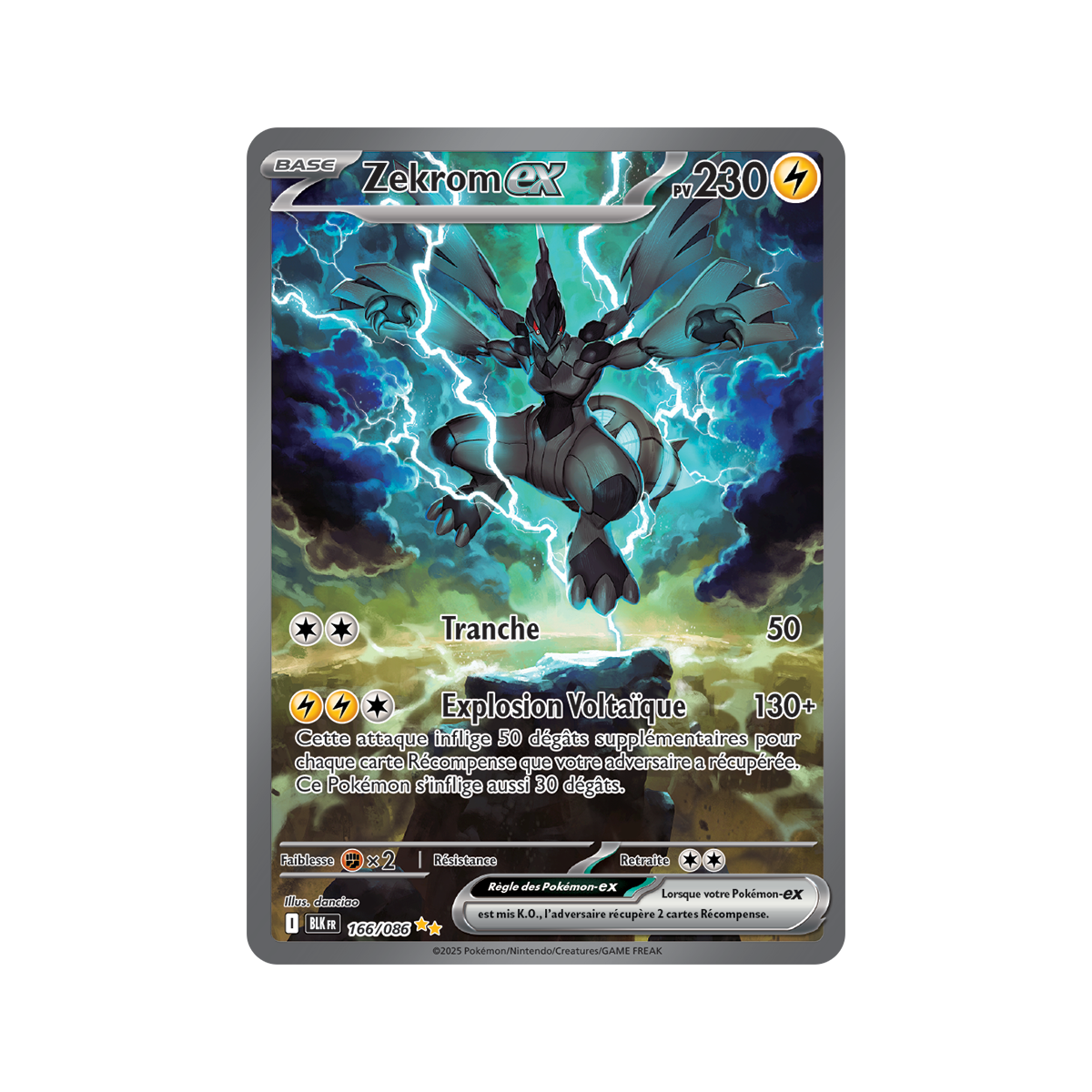 Zekrom-ex – Special Illustration Rare 166/86 – Scharlachrot und Lila 10,5 Black Lightning