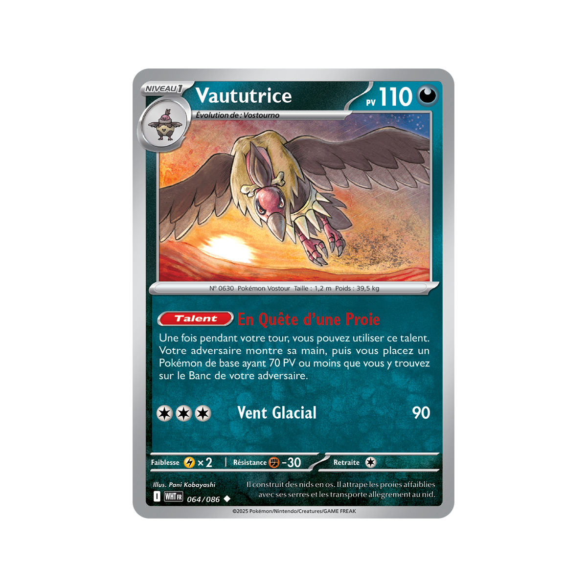 Vaututrice – Reverse Pokéball 64/86 – Scharlachrot und Lila 10,5 Weiße Flamme