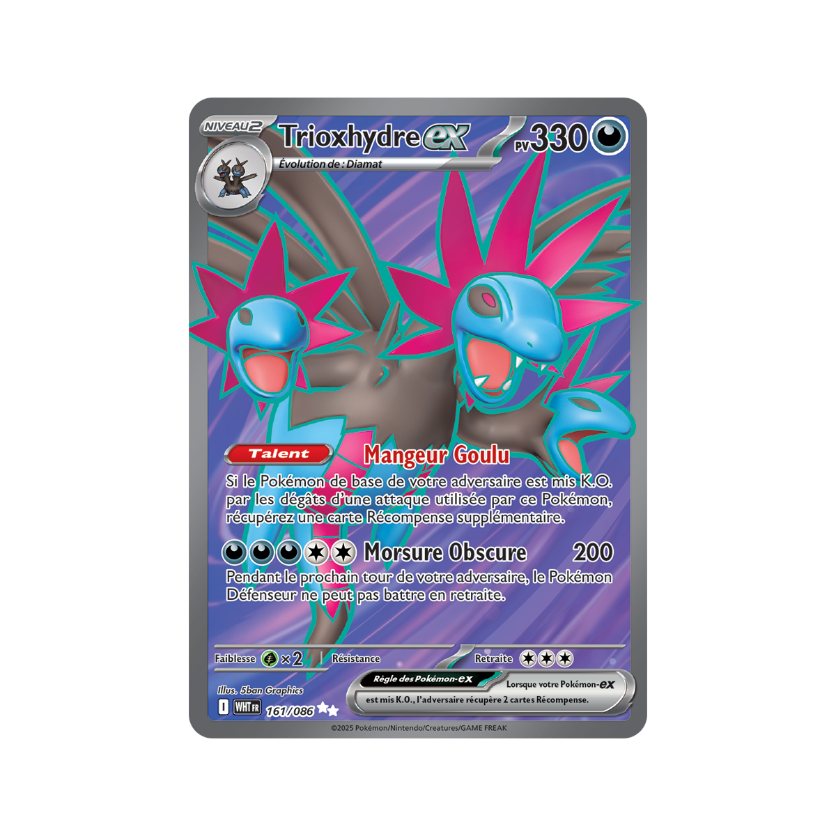 Trioxhydre-ex – Ultra Rare 161/86 – Scharlachrot und Violett 10,5 Weiße Flamme