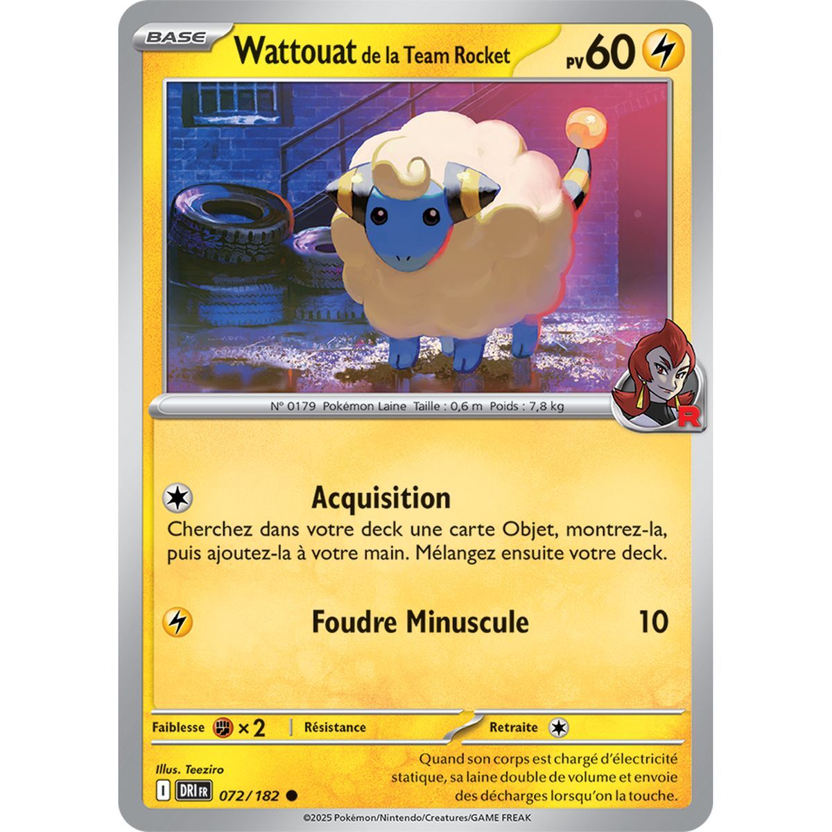Wattouat von Team Rocket – Common 72/182 – Scharlachrot und Lila 10 Schicksalhafte Rivalitäten