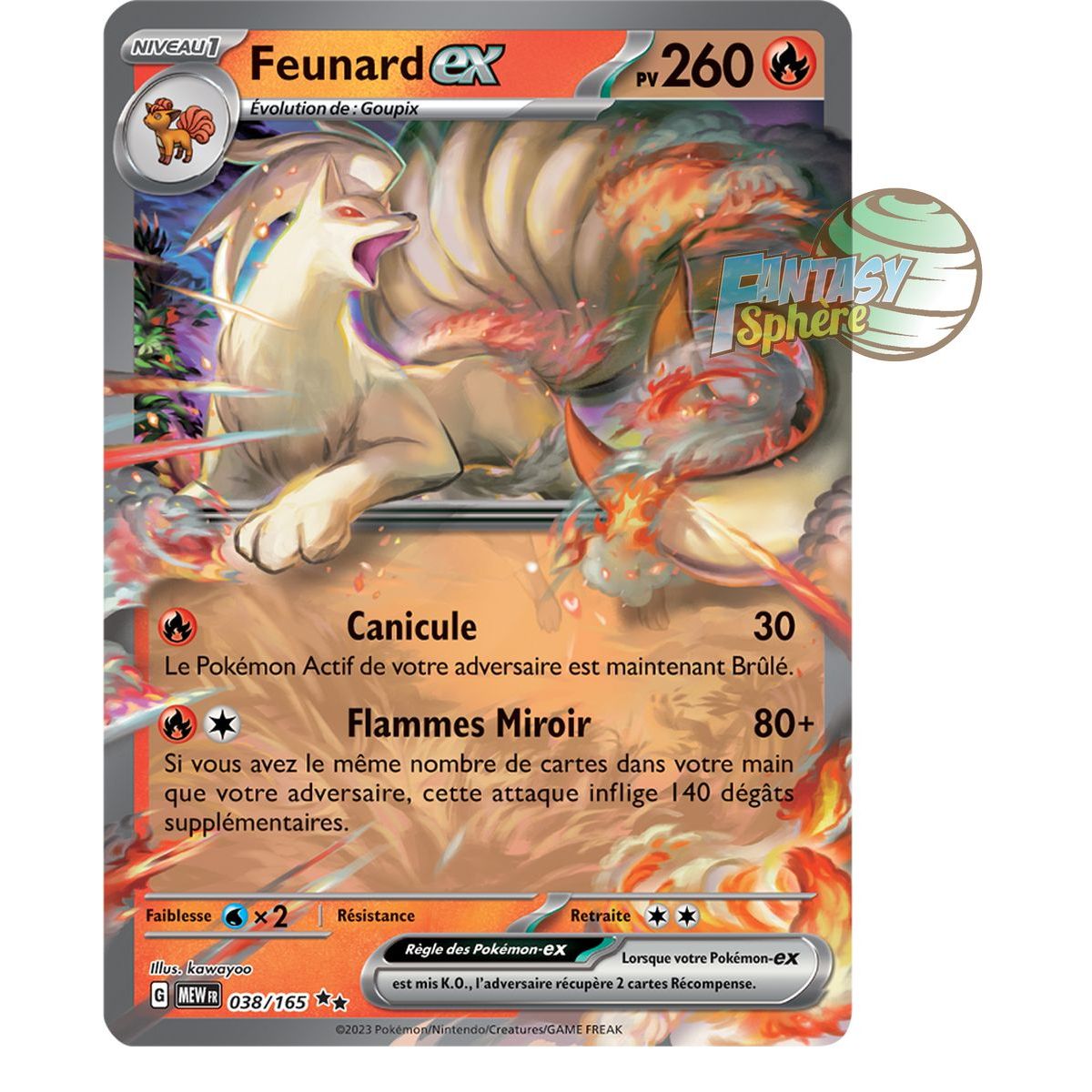 Item Ninetales EX – Double Rare 38/165 – Scarlet und Violet 151