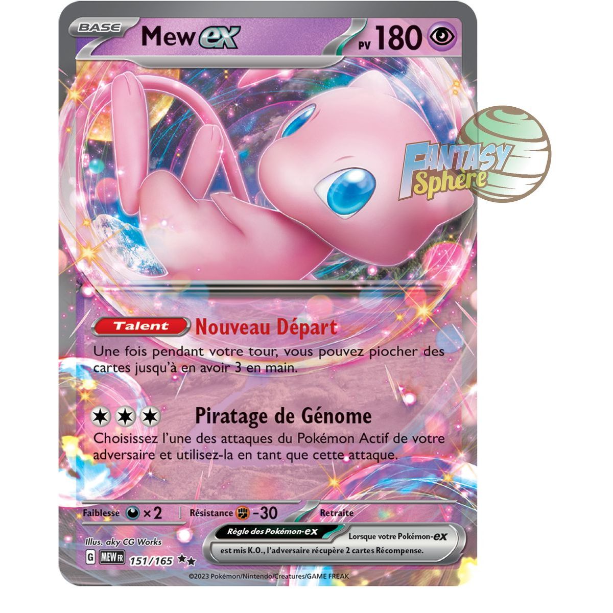 Item Mew EX – Double Rare 151/165 – Scharlachrot und Lila 151