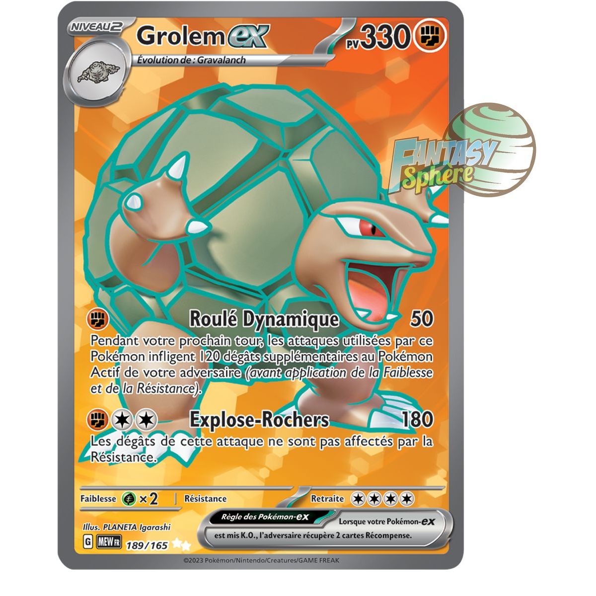 Item Golem EX – Ultra Rare 189/165 – Scharlachrot und Violett 151