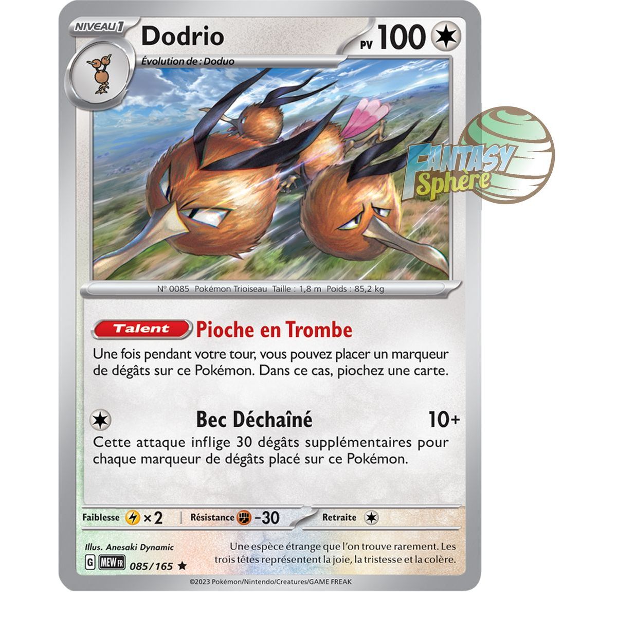 Item Dodrio – Holo Rare 85/165 – Scharlachrot und Violett 151