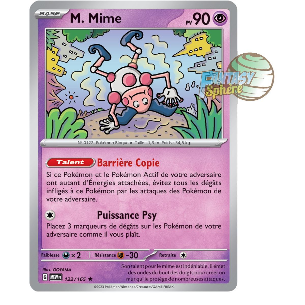 Item Mr. Mime – Holo Rare 122/165 – Scharlachrot und Lila 151