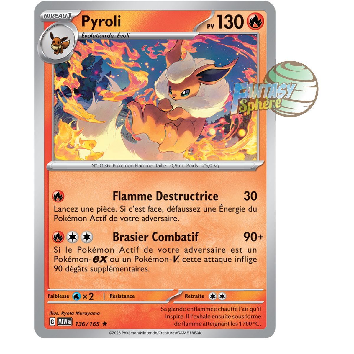 Pyroli – Holo Rare 136/165 – Scharlachrot und Violett 151