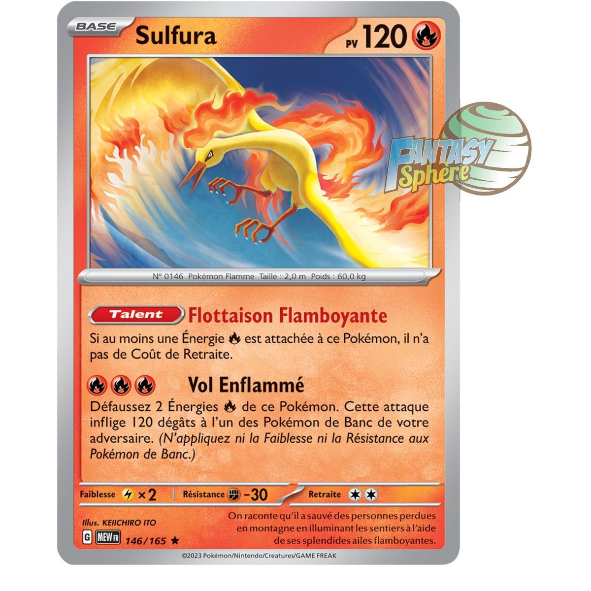 Moltres – Holo Rare 146/165 – Scharlachrot und Violett 151