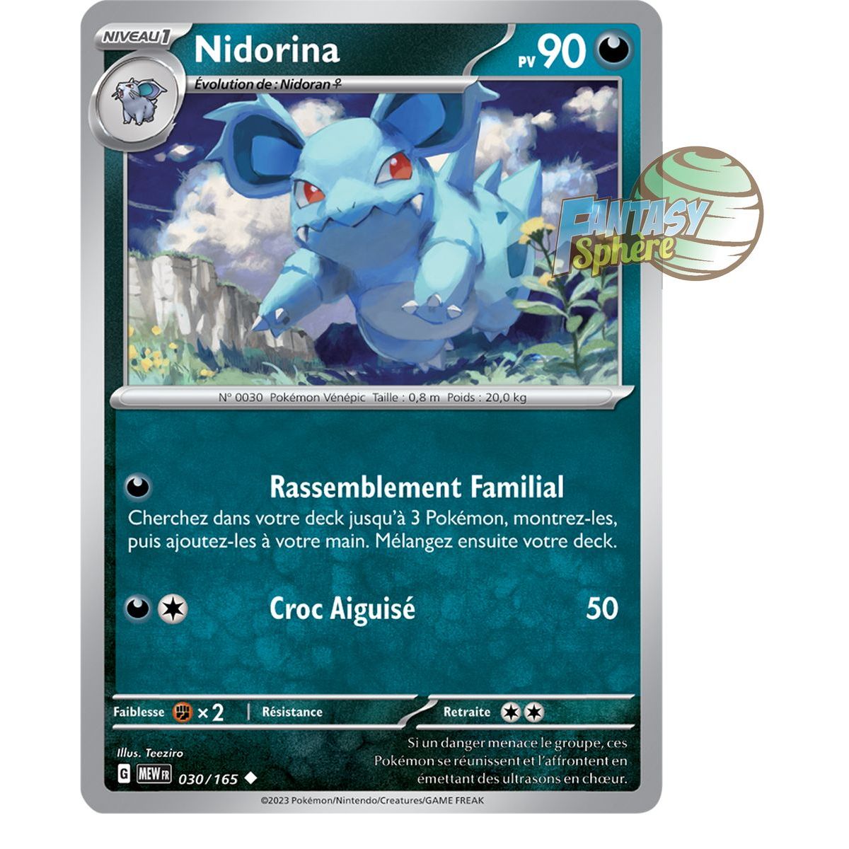 Nidorina – Rückseite 30/165 – Scharlachrot und Violett 151