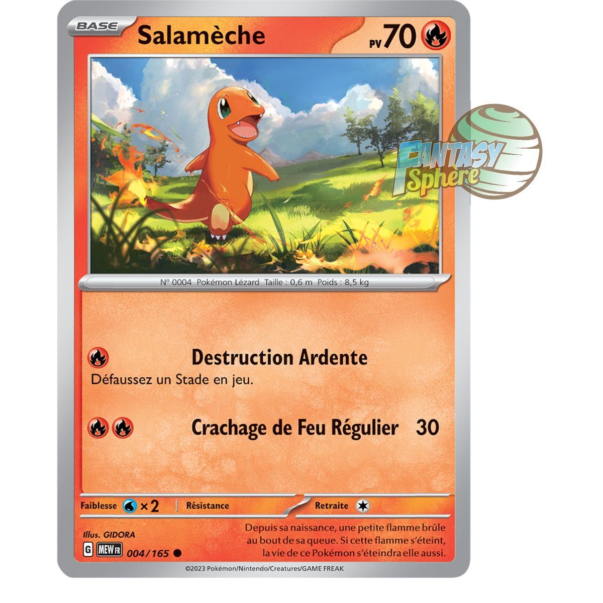 Item Charmander – Rückseite 4/165 – Scharlachrot und Violett 151