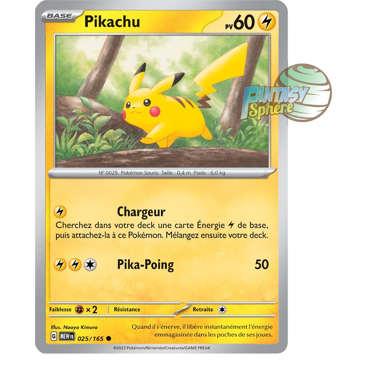 Pikachu – Rückseite 25/165 – Scharlachrot und Lila 151