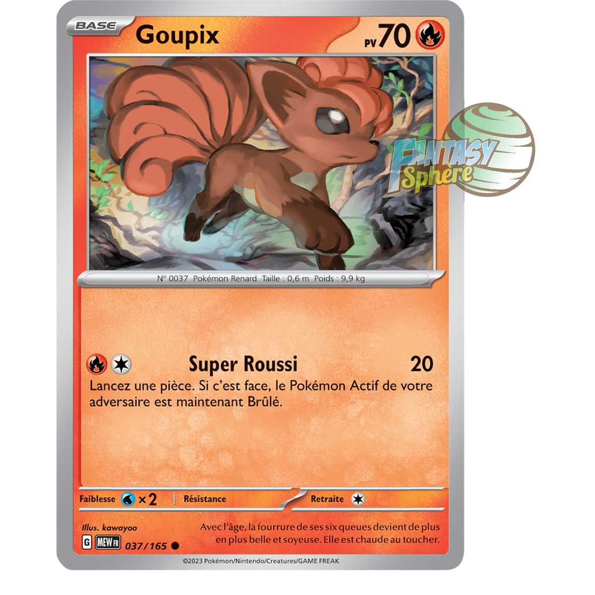 Vulpix – Rückseite 37/165 – Scharlachrot und Violett 151