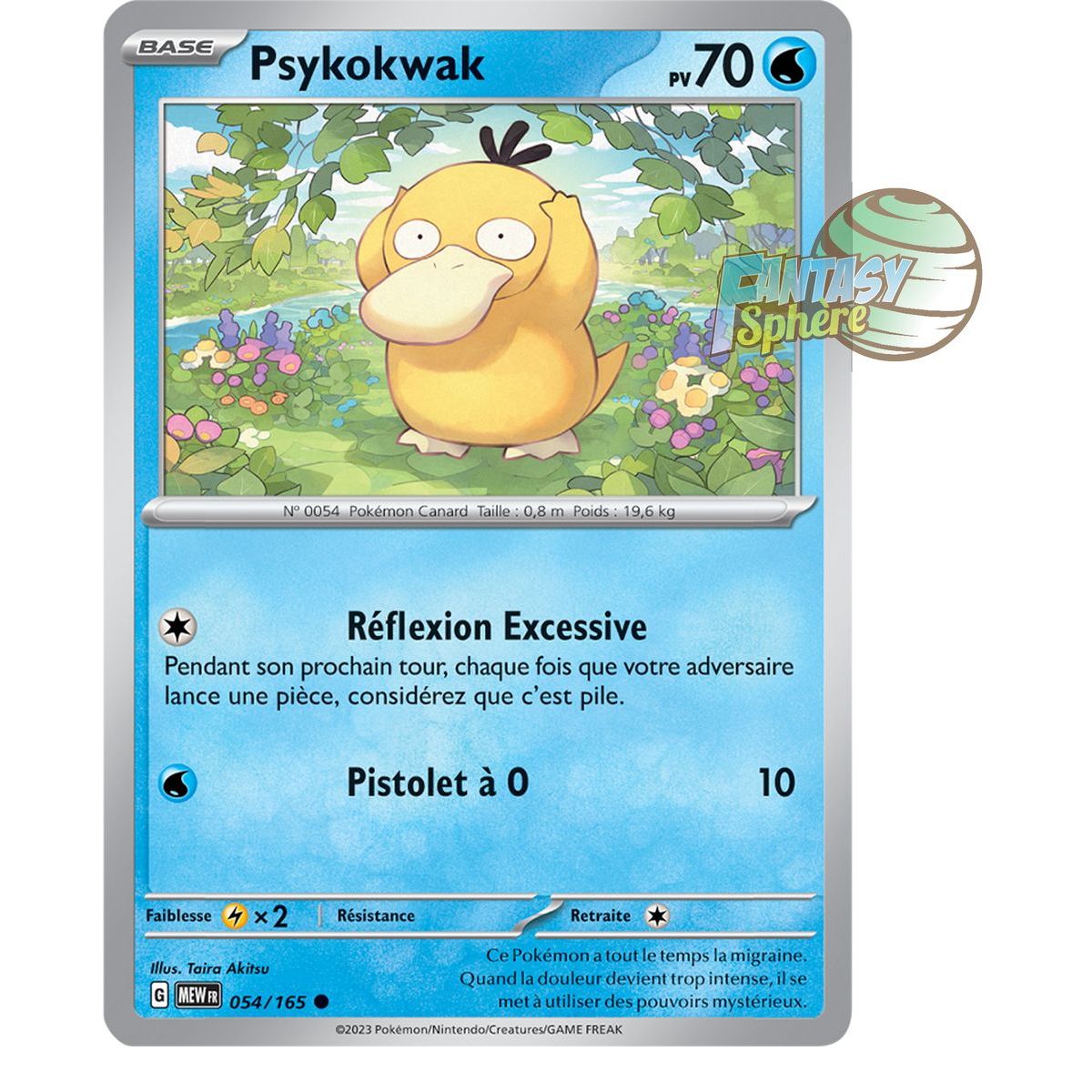 Psyduck – Rückseite 54/165 – Scharlachrot und Violett 151