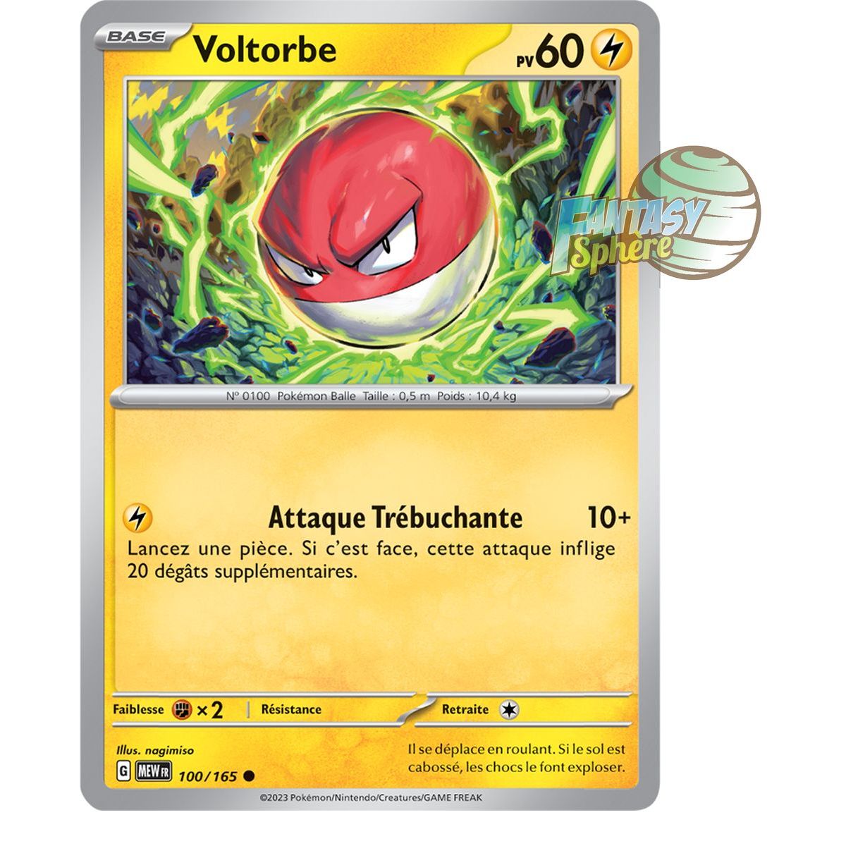 Voltorb – Rückseite 100/165 – Scharlachrot und Violett 151