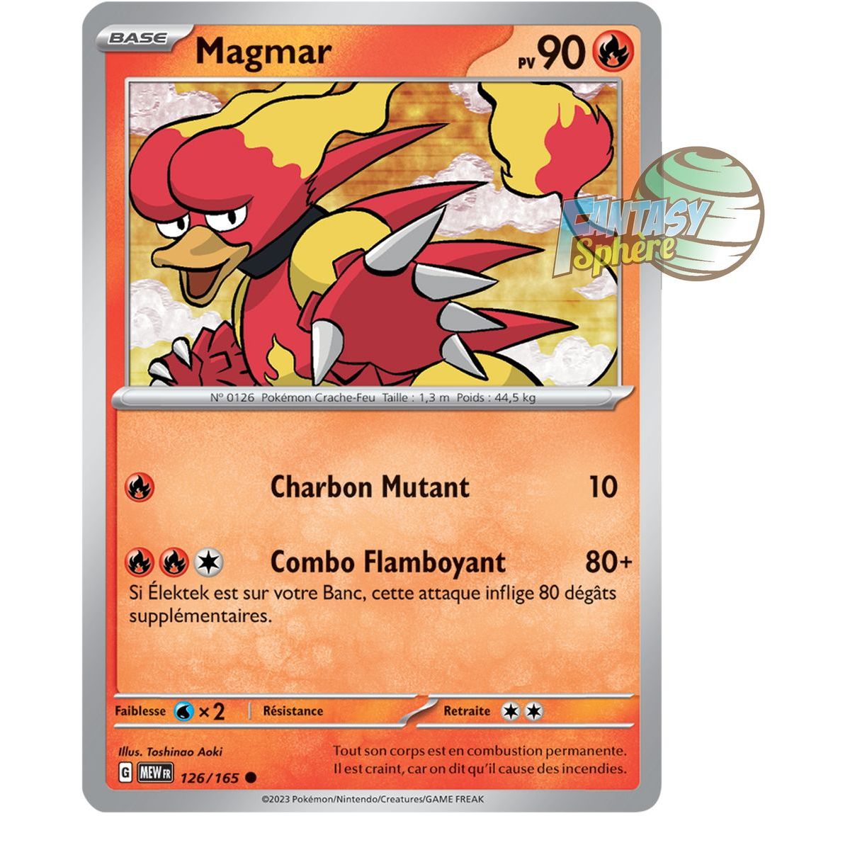 Magmar – Rückseite 126/165 – Scharlachrot und Violett 151