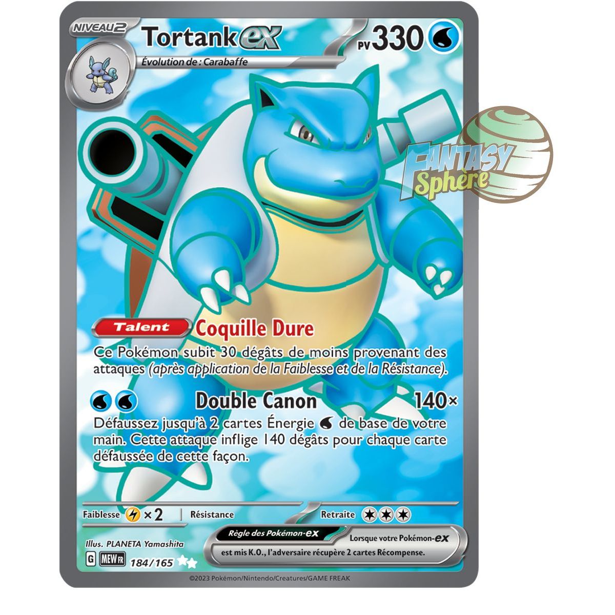 Tortank EX – Ultra Rare 184/165 – Scharlachrot und Violett 151