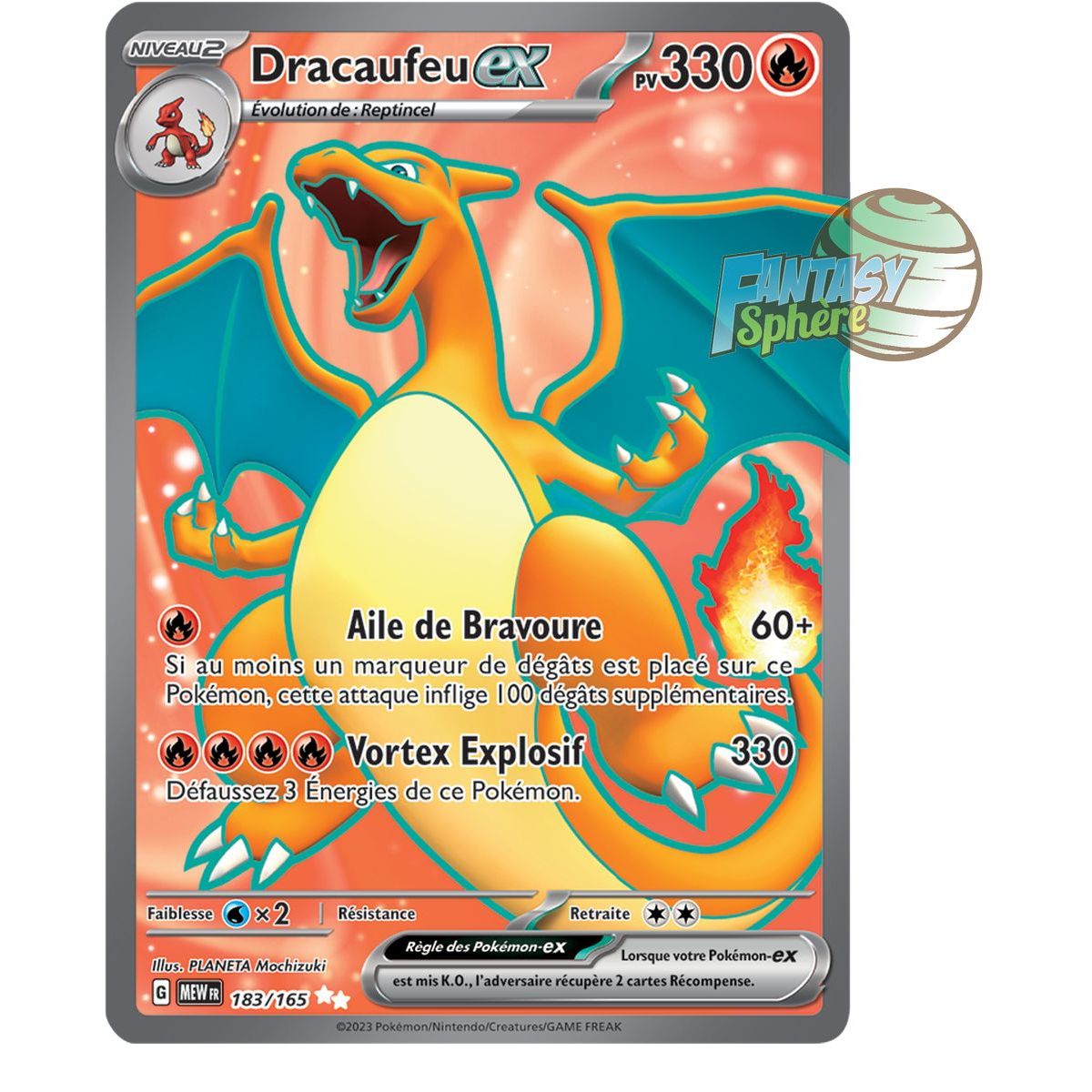 Charizard EX – Ultra Rare 183/165 – Scharlachrot und Lila 151