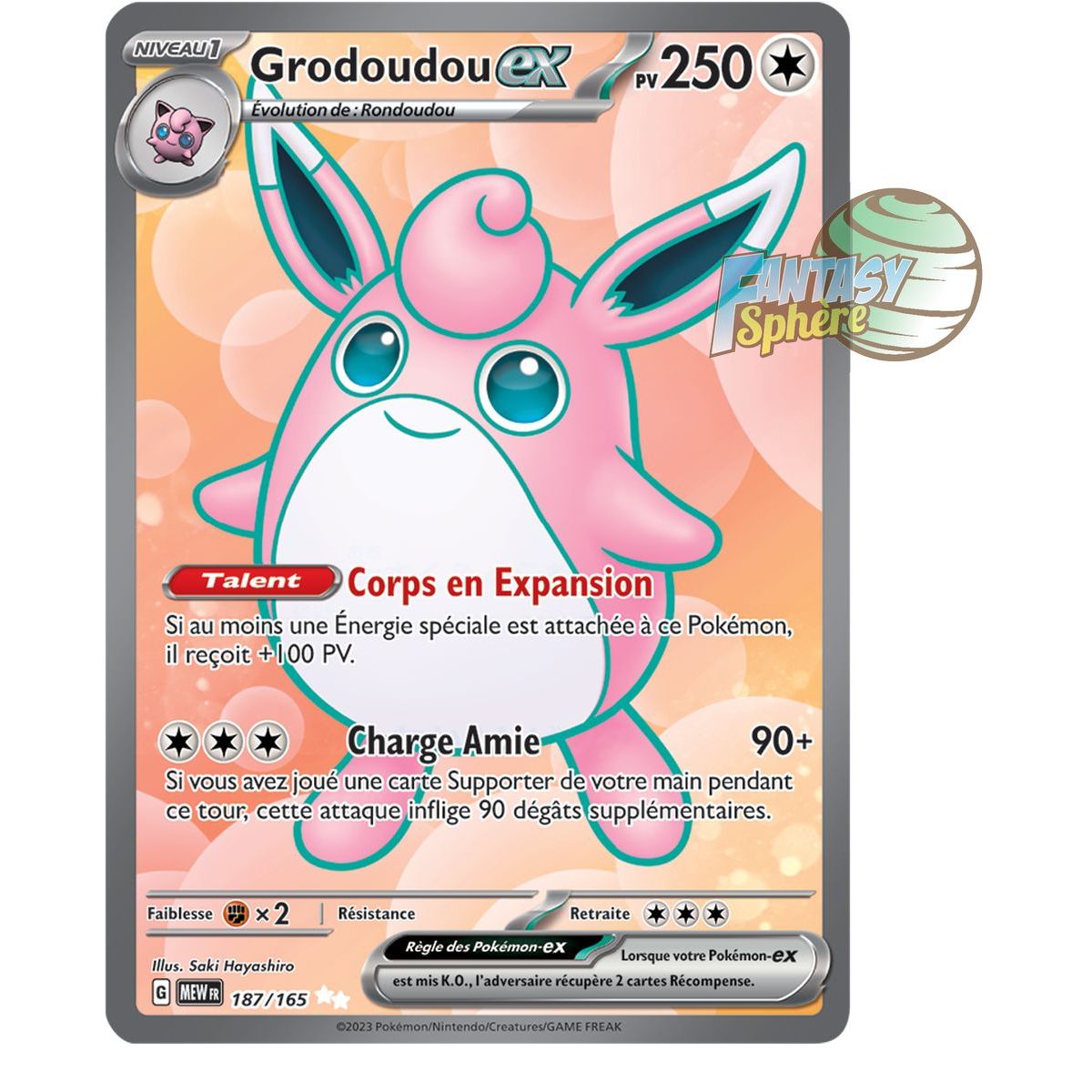 Grodoudou EX – Ultra Rare 187/165 – Scharlachrot und Lila 151