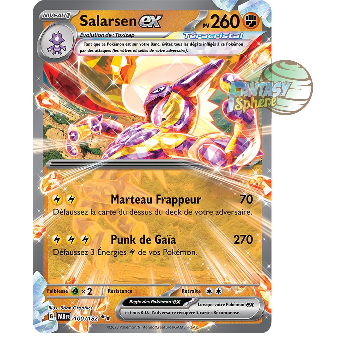 Salarsen EX – Double Rare 100/182 – Scharlachrotes und violettes Faille-Paradoxon