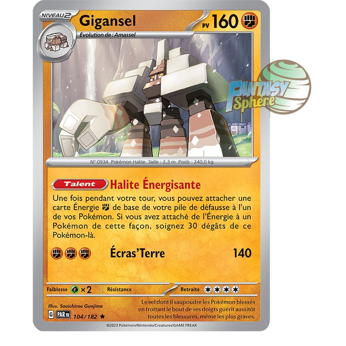 Gigansel – Holo Rare 104/182 – Scarlet and Violet Paradox Rift