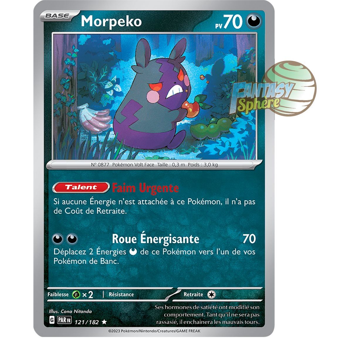 Morpeko – Holo Rare 121/182 – Scarlet and Violet Paradox Rift