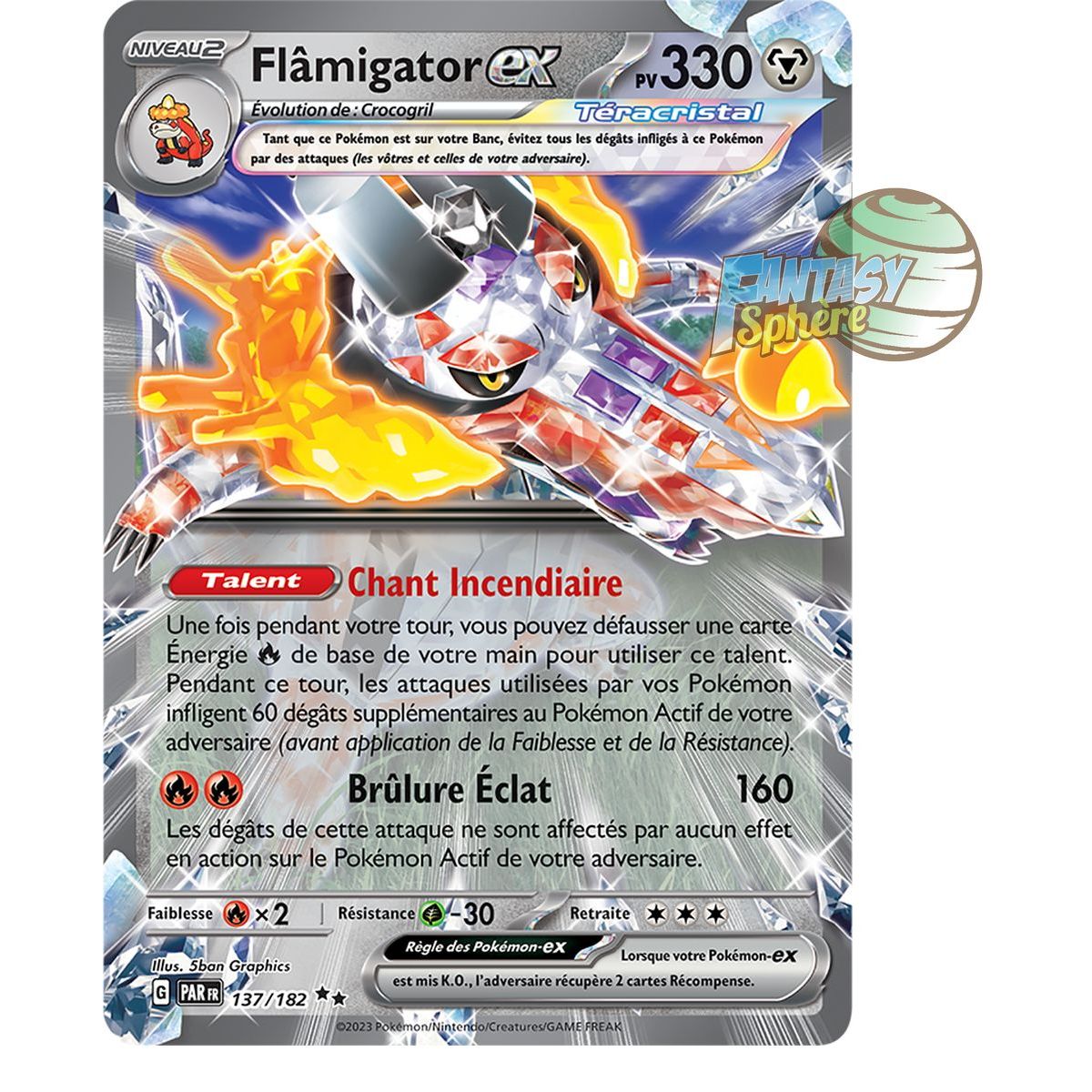 Item Flâmigator EX – Double Rare 137/182 – Scharlachrotes und violettes Faille-Paradoxon