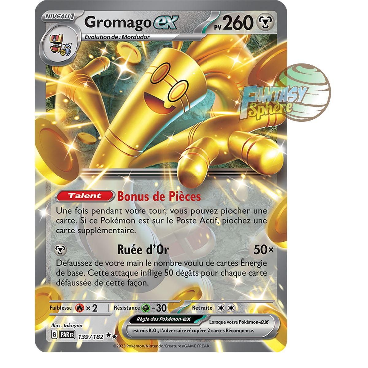 Gromago EX – Double Rare 139/182 – Scharlachrotes und violettes Faille-Paradoxon