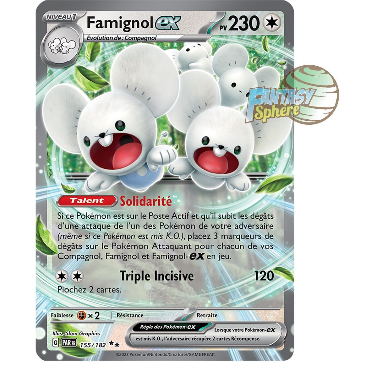 Famignol EX – Double Rare 155/182 – Scharlachrotes und violettes Faille-Paradoxon