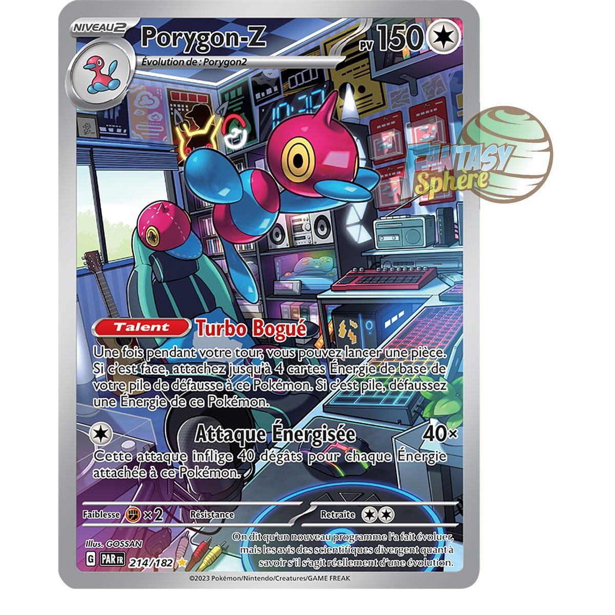 Item Porygon-Z – Seltene Illustration 214/182 – Scharlachrotes und violettes Faille-Paradoxon