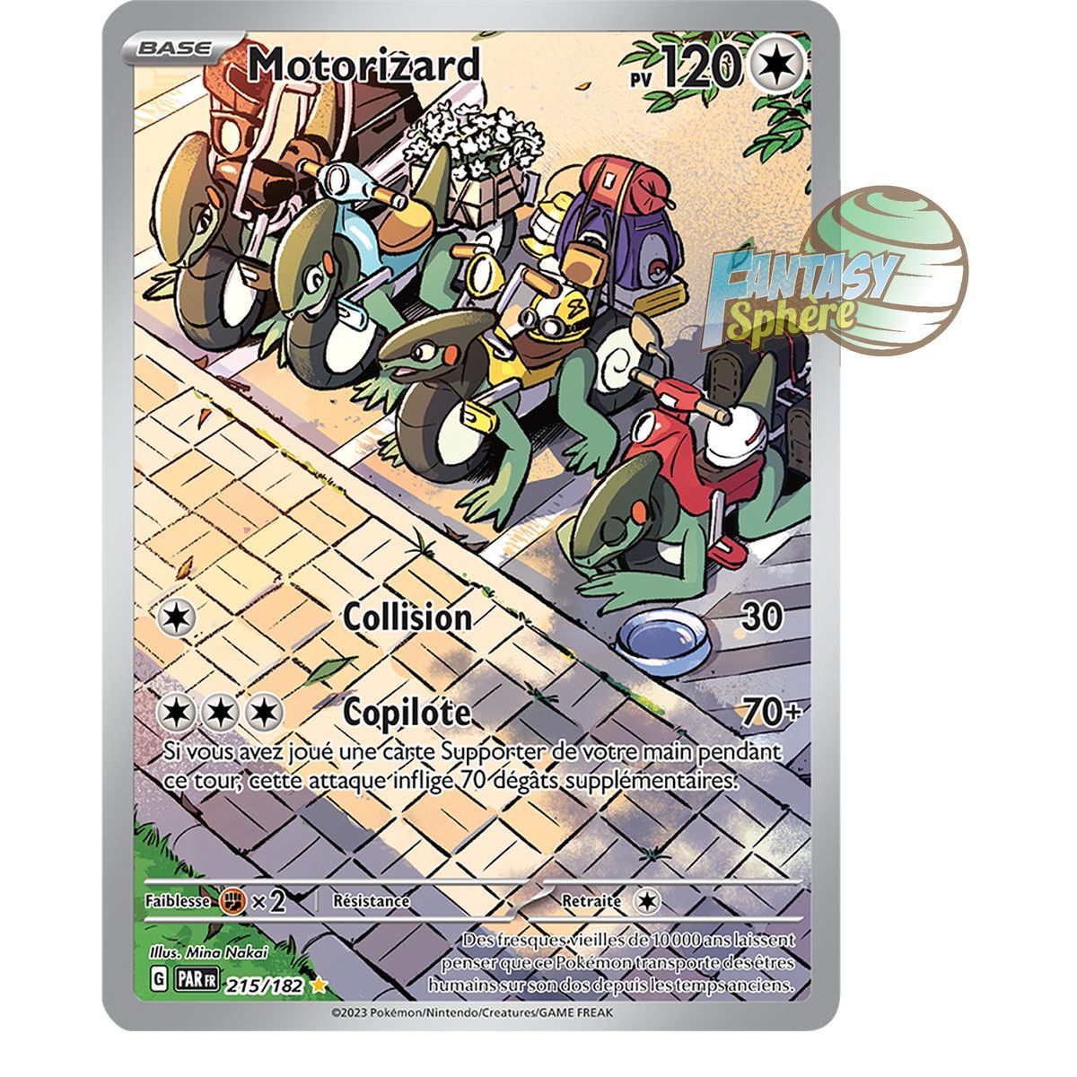 Item Motorizard – Seltene Illustration 215/182 – Scharlachrotes und violettes Faille-Paradoxon