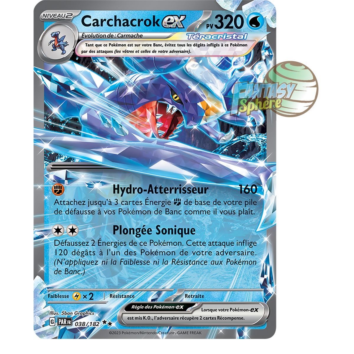 Item Garchomp EX – Double Rare 38/182 – Scarlet and Violet Paradox Rift