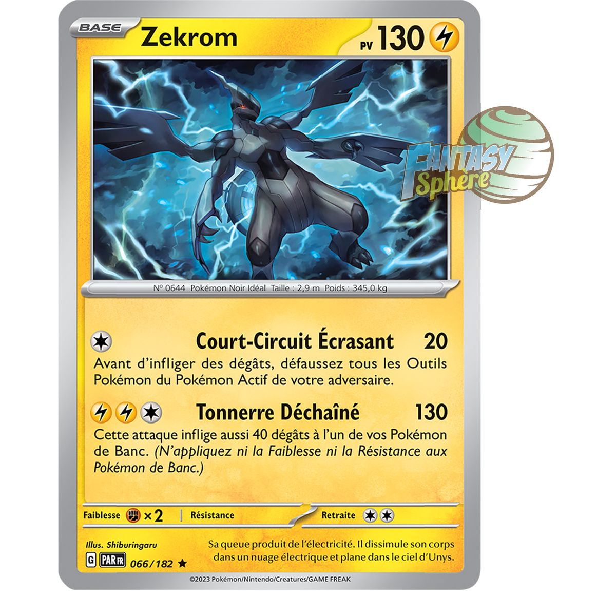 Zekrom – Reverse 66/182 – Scarlet and Violet Paradox Rift