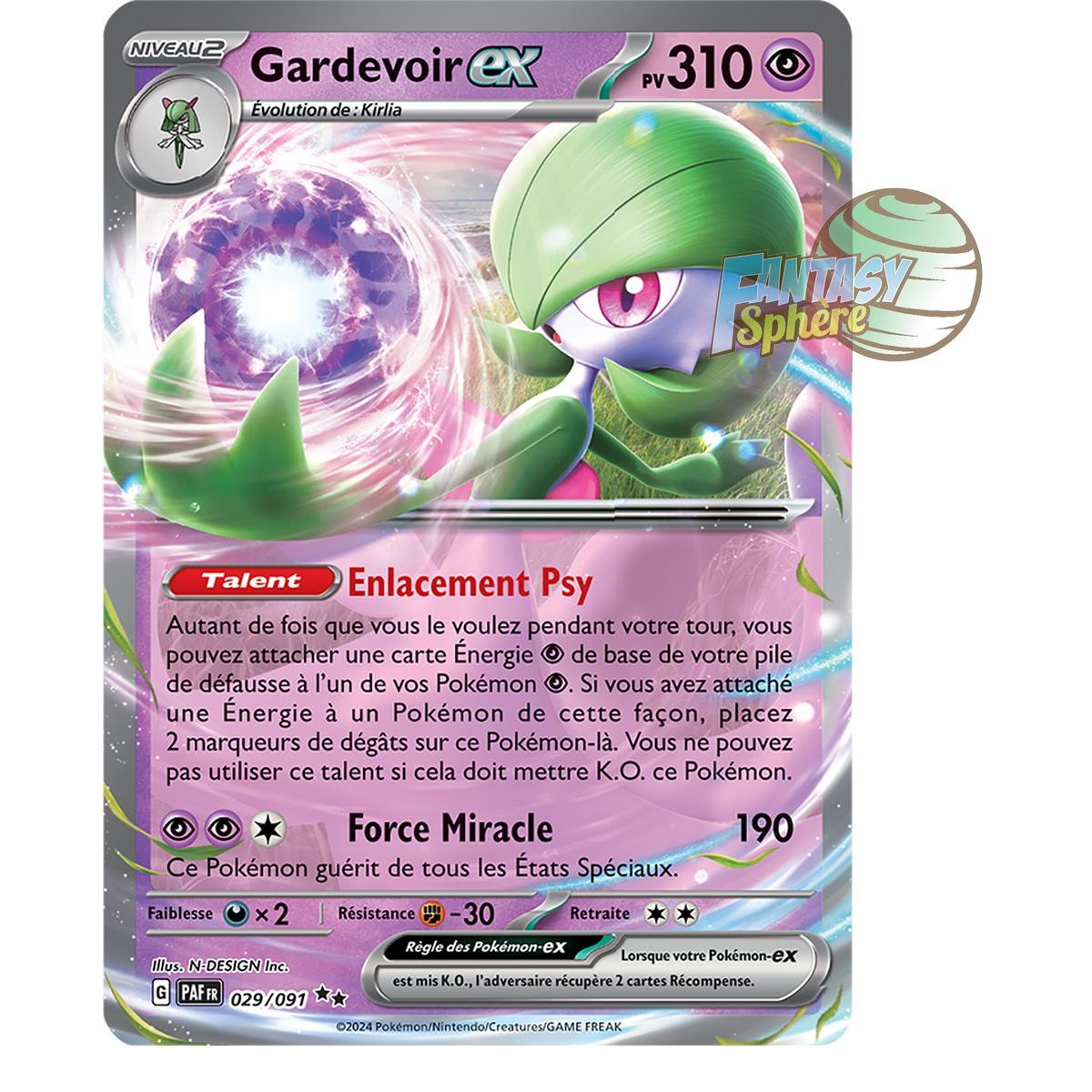 Guardevoir EX – Double Rare 29/91 – Scharlachrote und violette Schicksale von Paldea